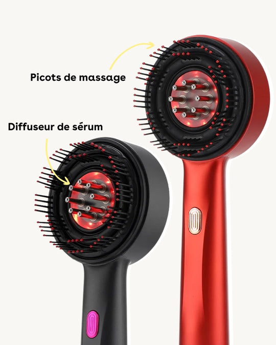 HairLed - Brosse LED pour cheveux denses