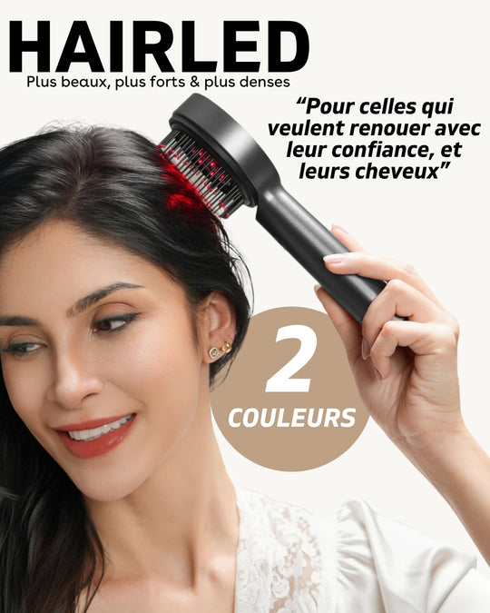 HairLed - Brosse LED pour cheveux denses