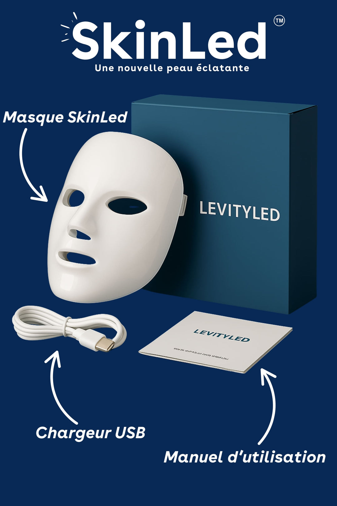 SkinLed - Masque LED pour une peau éclatante - LevityLed